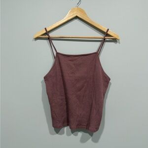 American Eagle Outfitters Ribbed Camisole - Burgundy